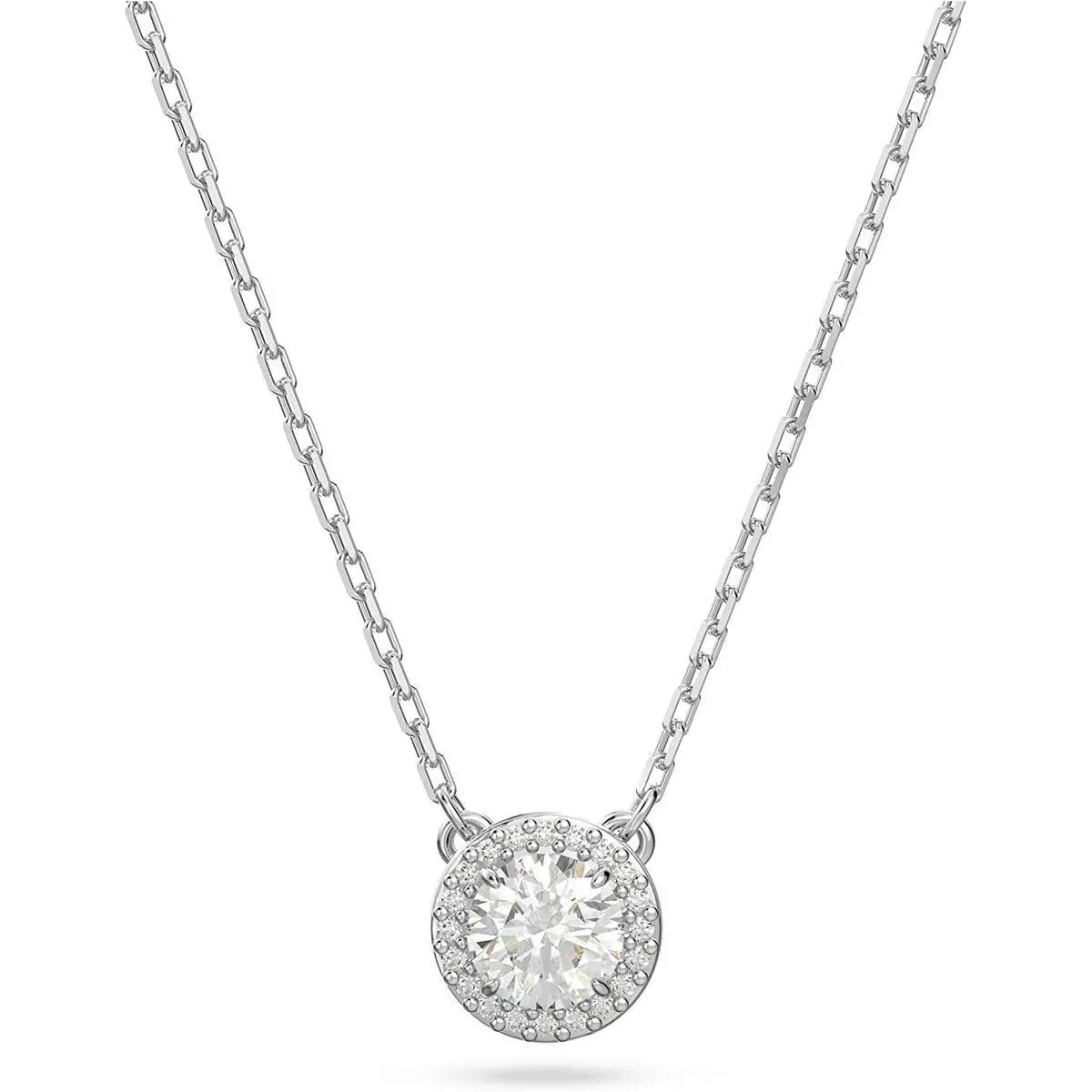 Swarovski Una Angelic Pendant Round Cut Pavé White Rhodium Plated 5636264
