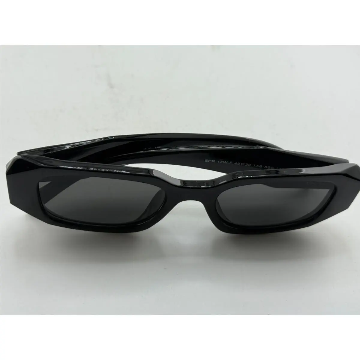 Milano SPR17W-F Unisex Sunglasses Black Dark Grey Lens by Prada