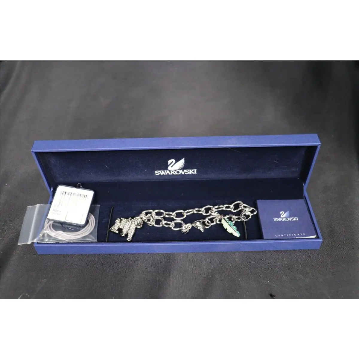 Swarovski Silver Crystal 2009 Gorilla Charm Bracelet 982414 Retail