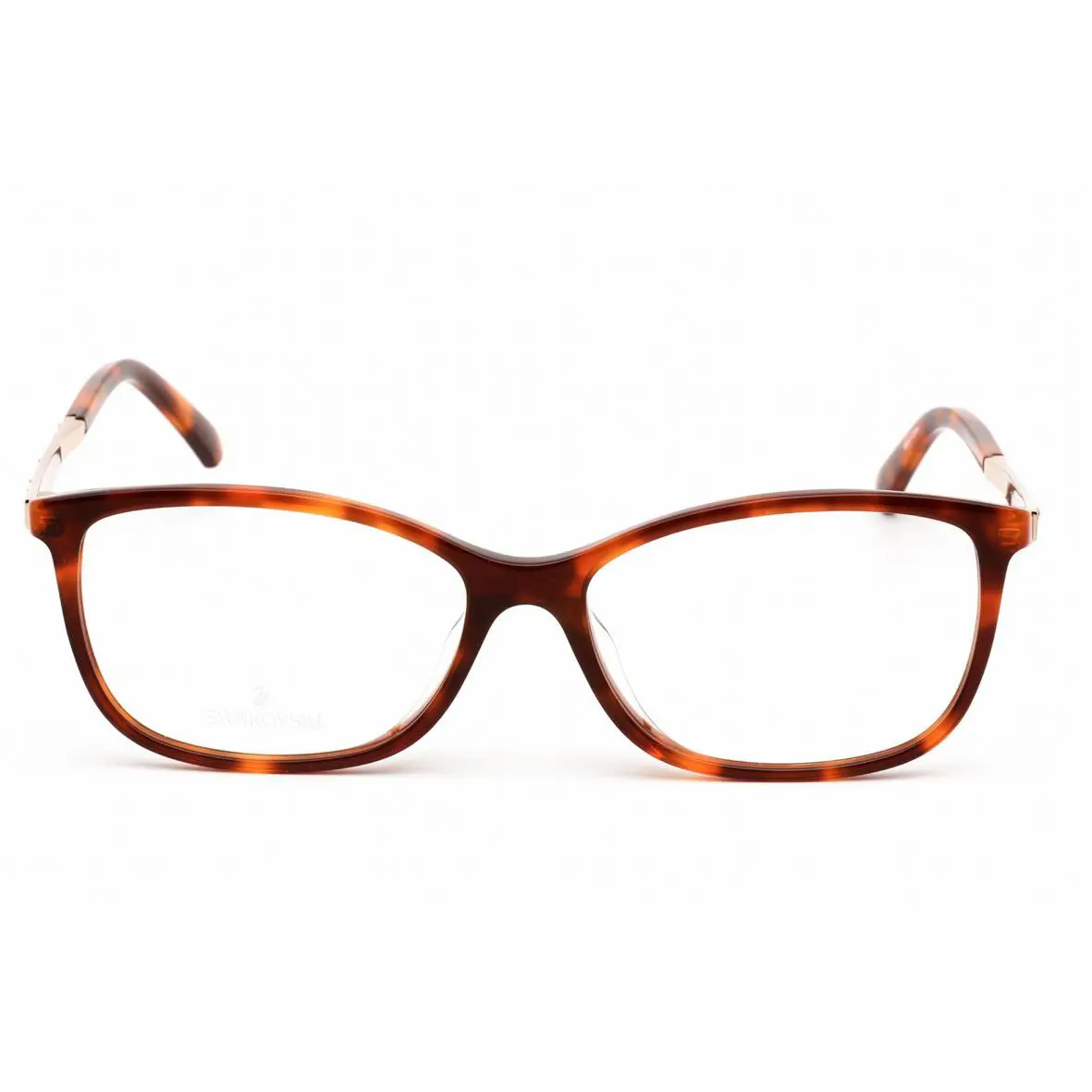 Swarovski SK 5412-F 052 Havana Gold Frames Eyeglasses 55-15 - Frame: Gold, Lens: Clear
