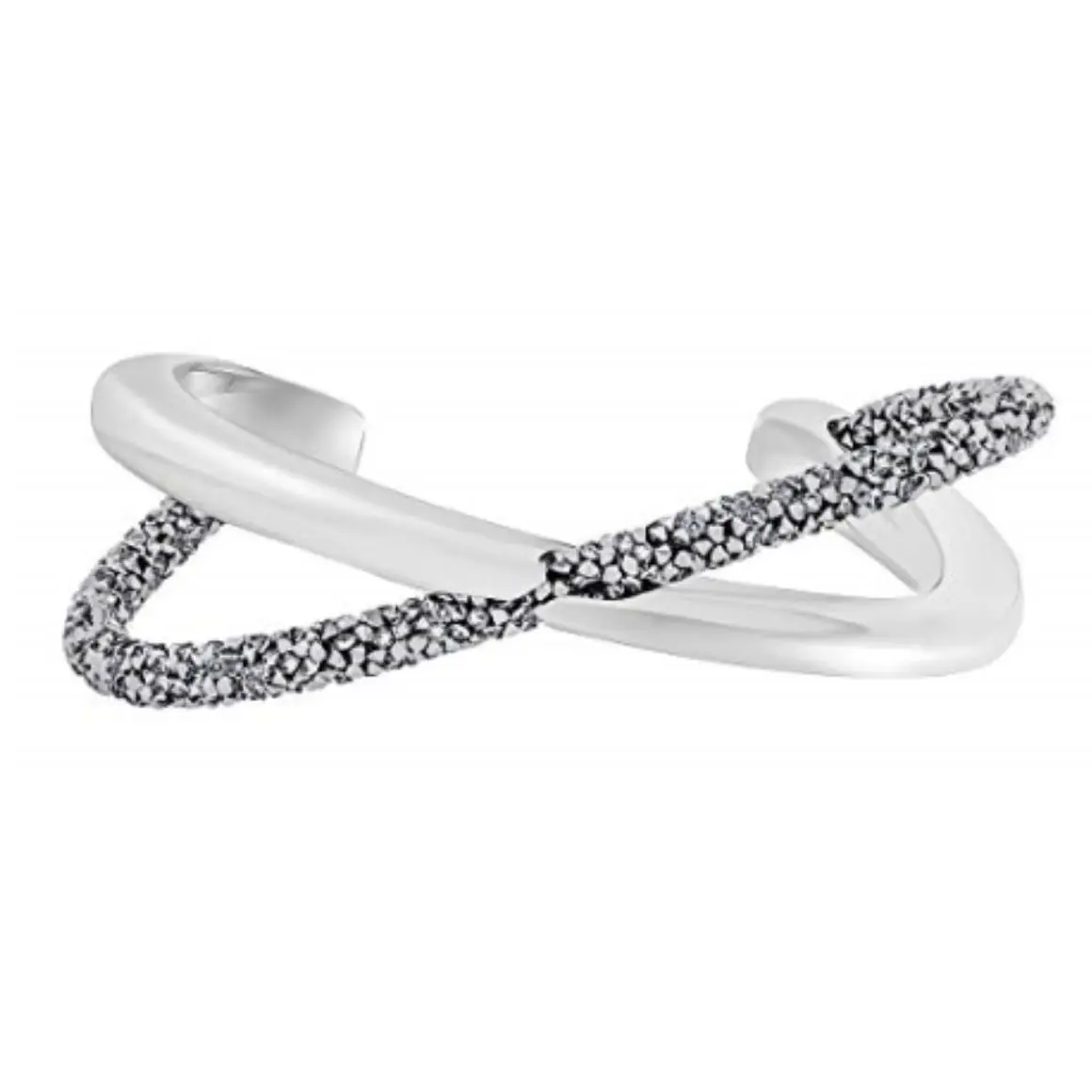Swarovski Crystal Bangle -- Silver