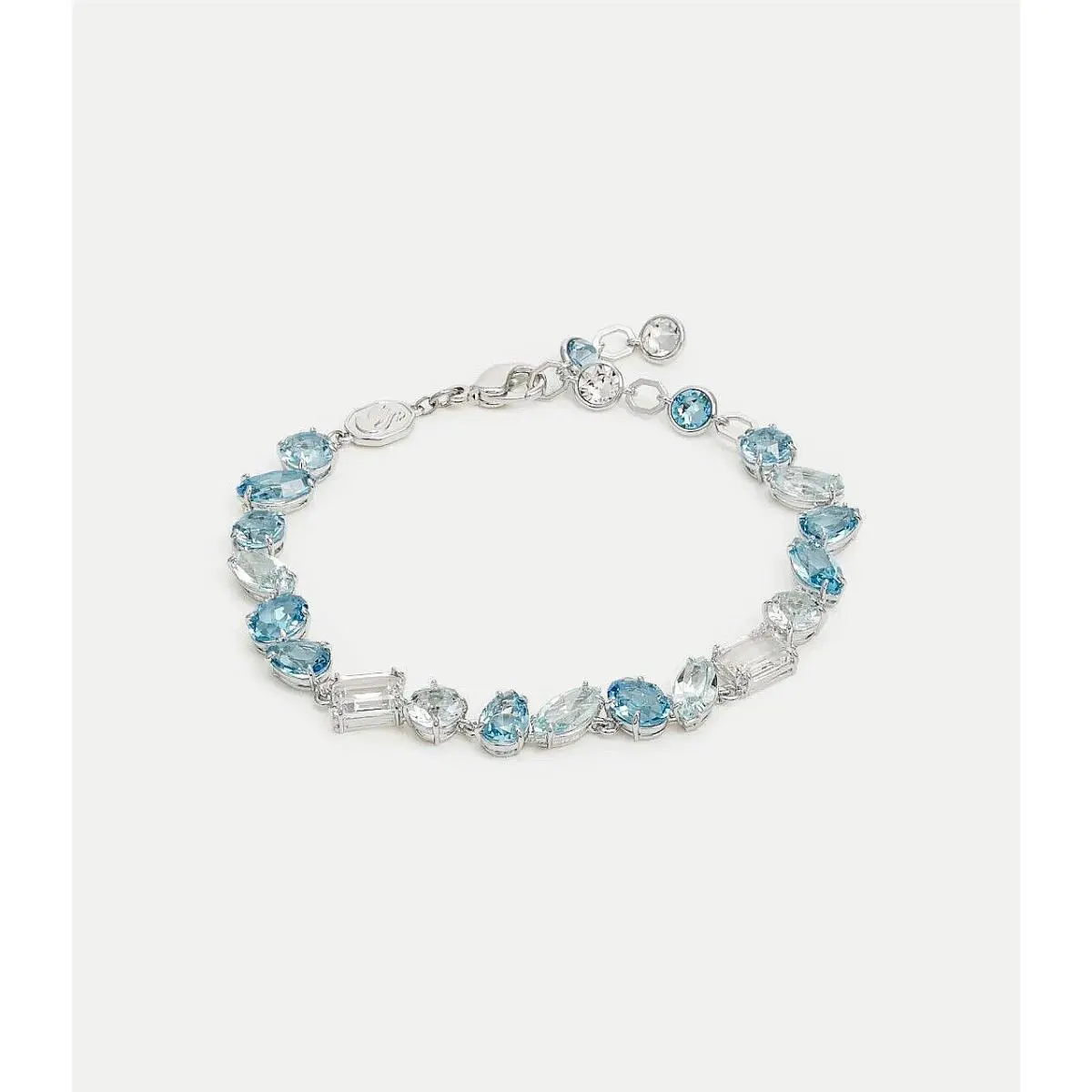 in Gift Box Swarovski 5666018 Rhodium Blue Mix Crystals Gema Bracelet