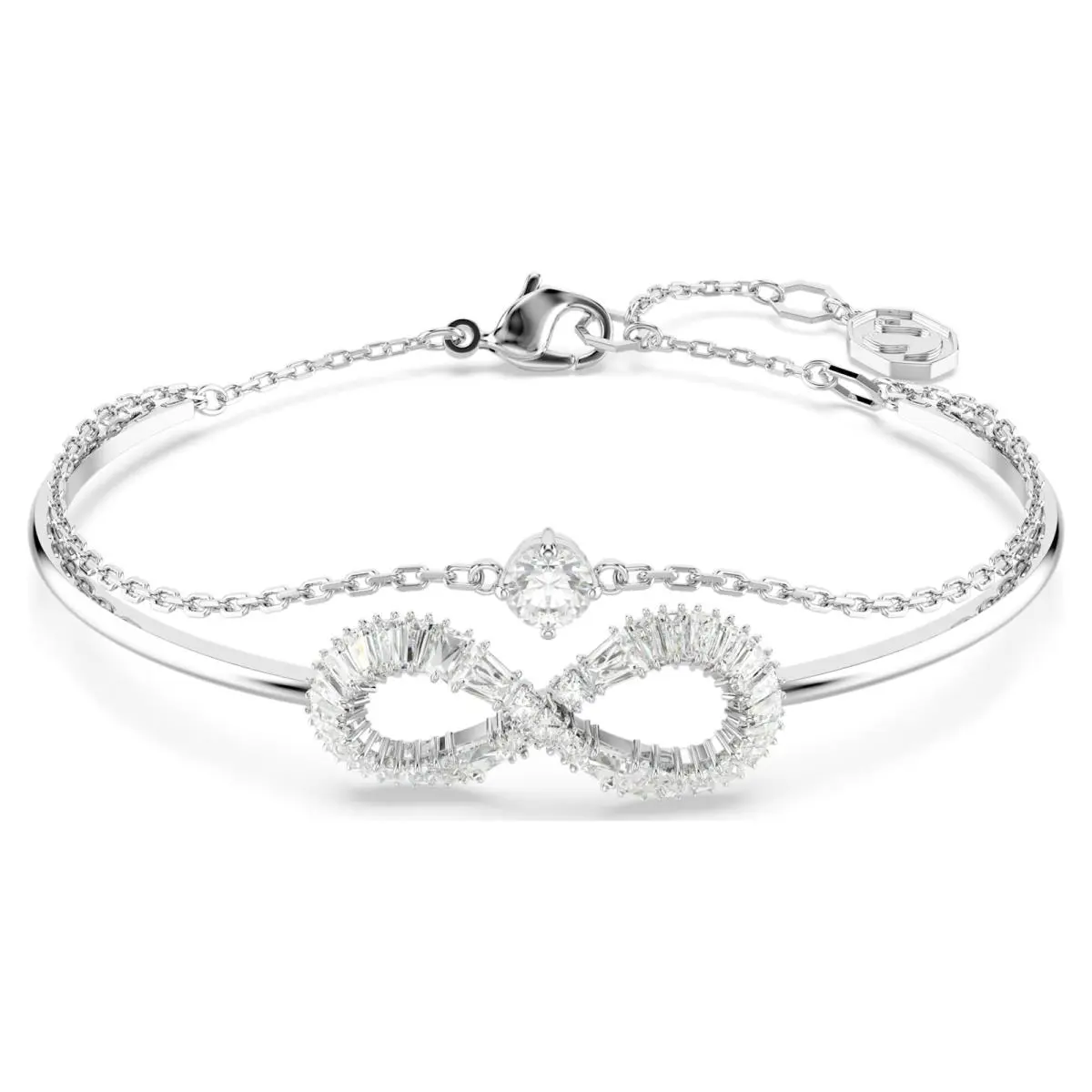 Swarovski Hyperbola Bangle Infinity White Rhodium Plated 5684049