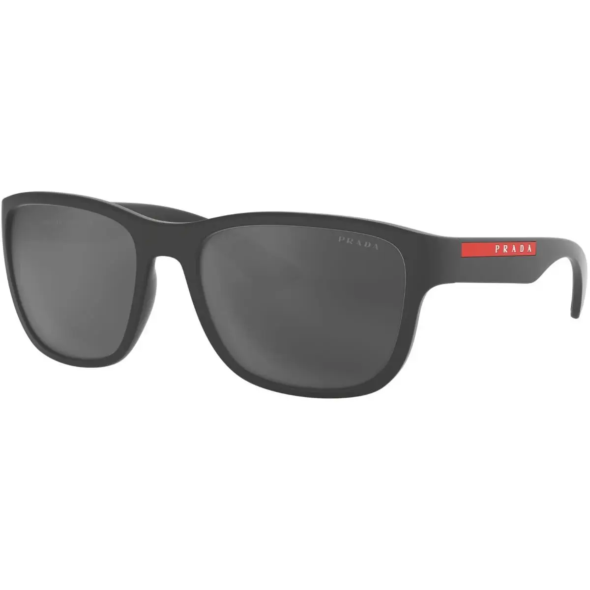 PS01US UFK5L0 Linea Rossa Sunglasses Grey Rubber Grey Mirror Black 59mm by Prada