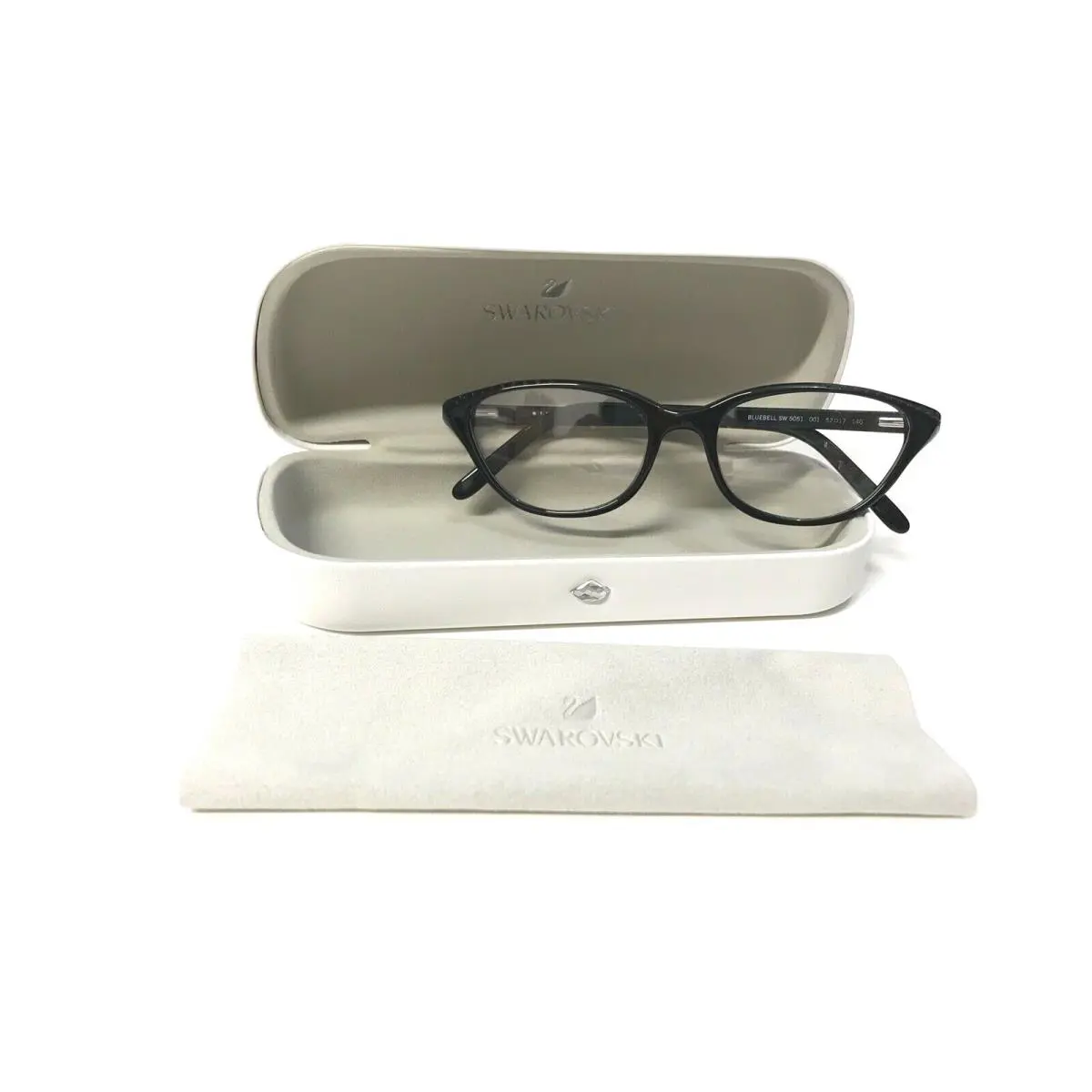 Bluebell SW 5051 001 Black Eyeglasses Frames Italy by Swarovski
