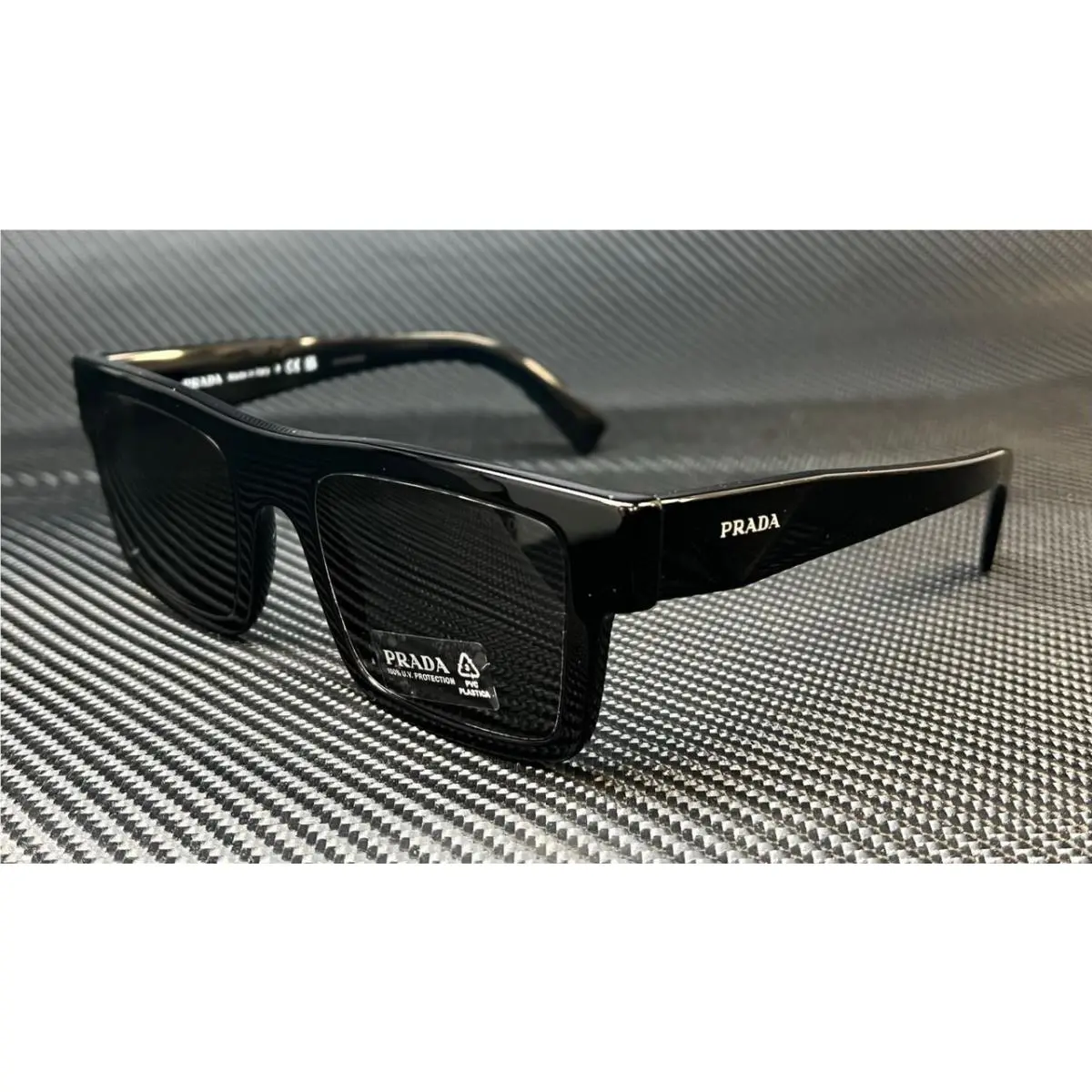 Prada PR 19WS 1AB5S0 Black Grey Men`s 52 mm Sunglasses