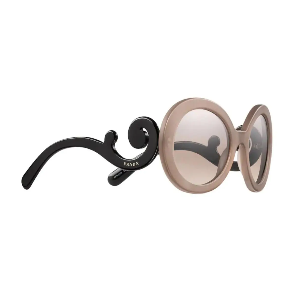 Prada SPR27N-A 1AB-3M1 55mm Black Baroque Sunglasses Italy