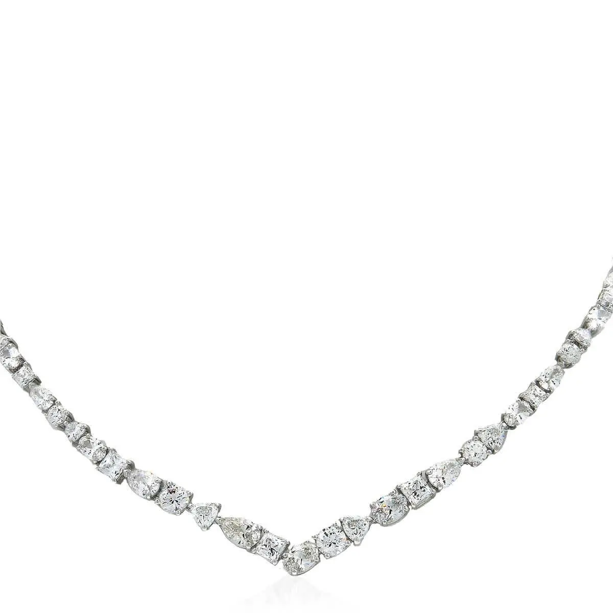 Mesmera Necklace Rhodium Shiny Crystal by Swarovski