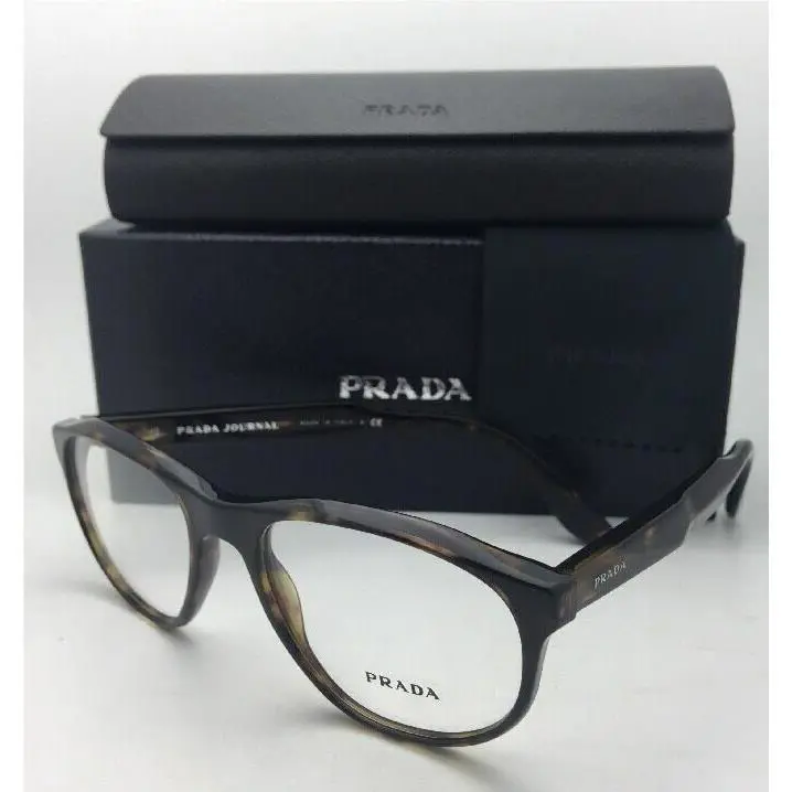 Prada Journal Eyeglasses Vpr 12S HAQ-1O1 52-18 140 Havana Tortoise Frames