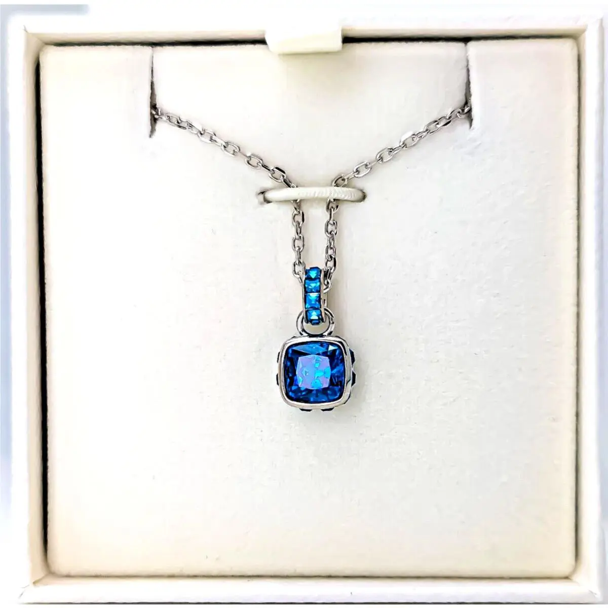 w Box Swarovski Blue Crystal December Birthstone Pendant Necklace 5651707