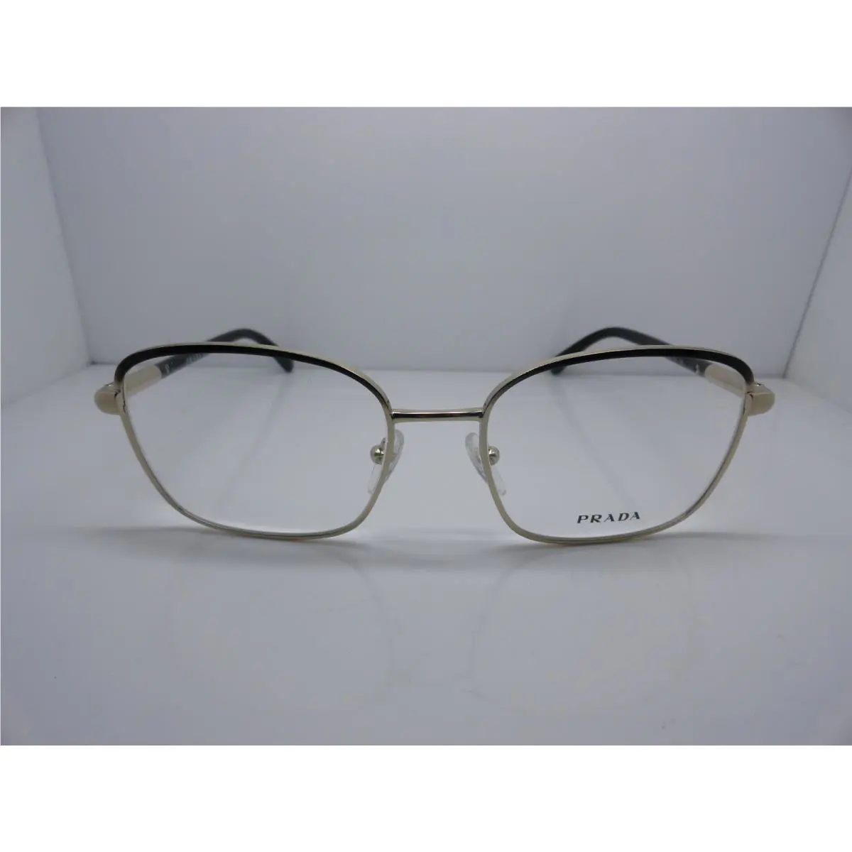 Auth. Prada Vpr 64M AAV-1O1 Black/gold Eyeglasses 53mm