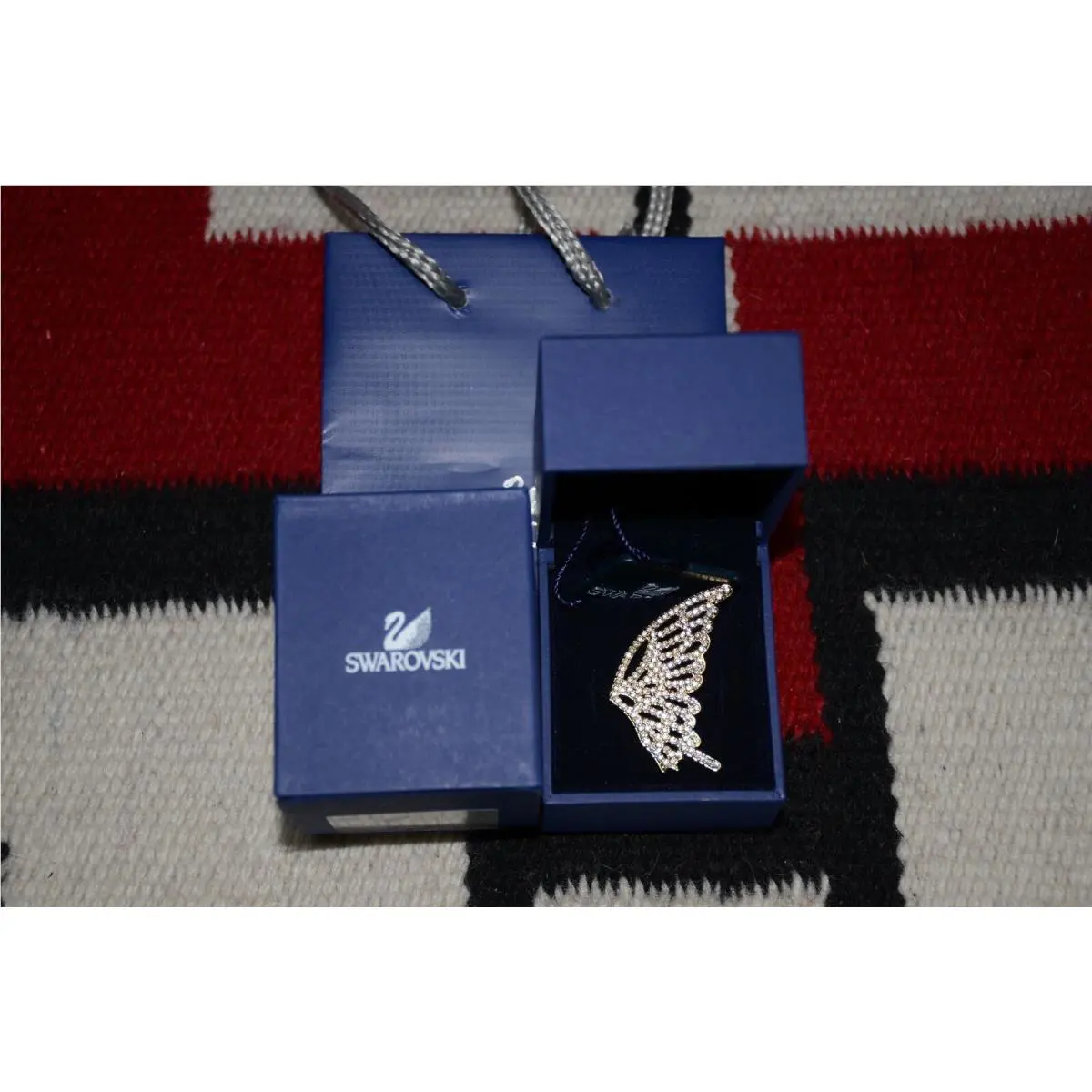 Swarovski Naturally Crystal Butterfly Fashion Jewelry Ring 7