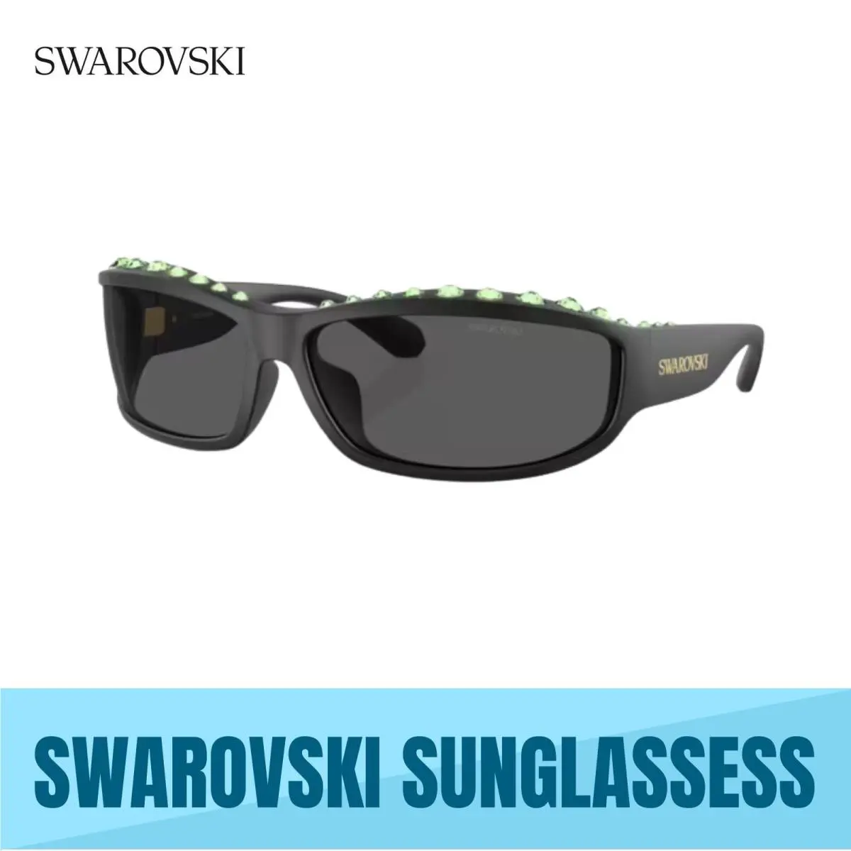Swarovski 0SK6009 102087 Matte Black-dark Grey Sunglasses 73MM