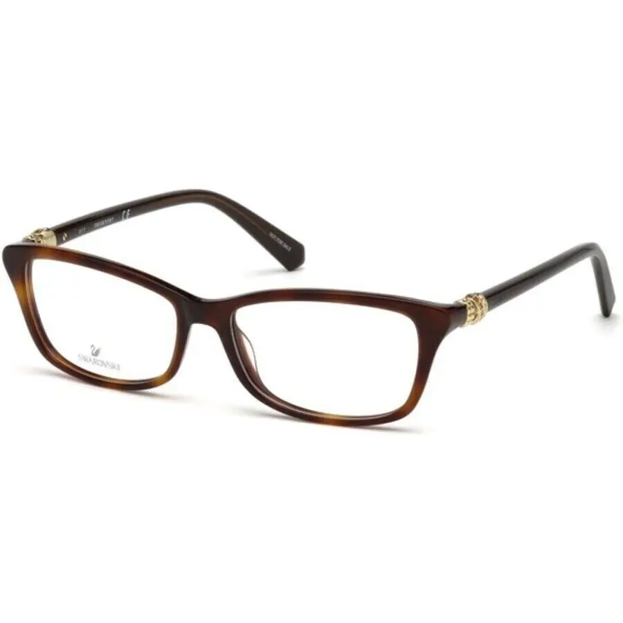 SK5243 052 Rectangle Dark Havana Eyeglasses by Swarovski