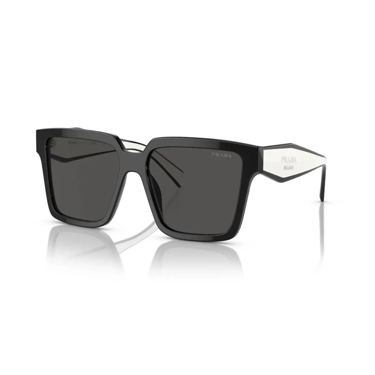 Prada PR 24ZS 1AB5S0 Black - White 56mm Sunglasses / /