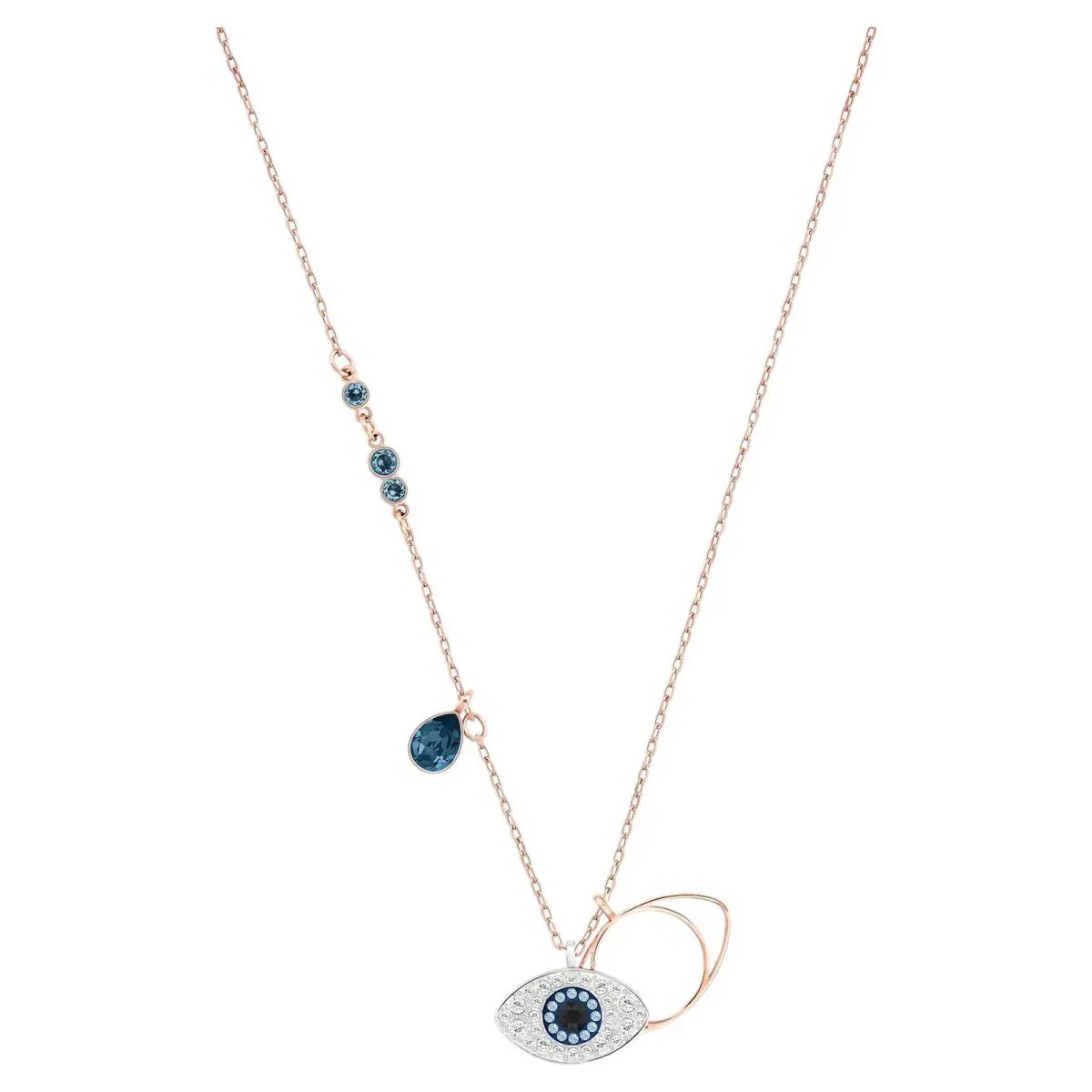 Swarovski Symbolica Pendant Necklace Evil Eye Blue Mixed Metal Finish 5172560