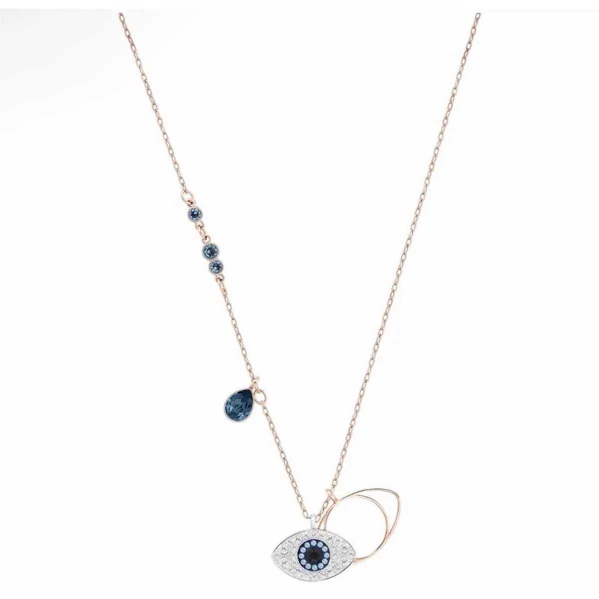 Symbolica Pendant Necklace Evil Eye Blue Mixed Metal Finish 5172560 by Swarovski