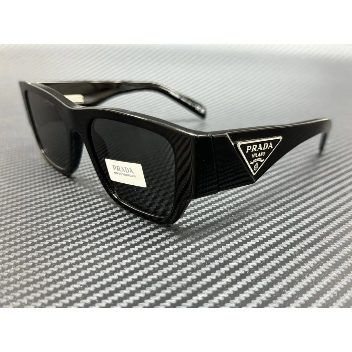 Prada PR 10ZS 1AB5S0 Black Grey Men`s 54 mm Sunglasses