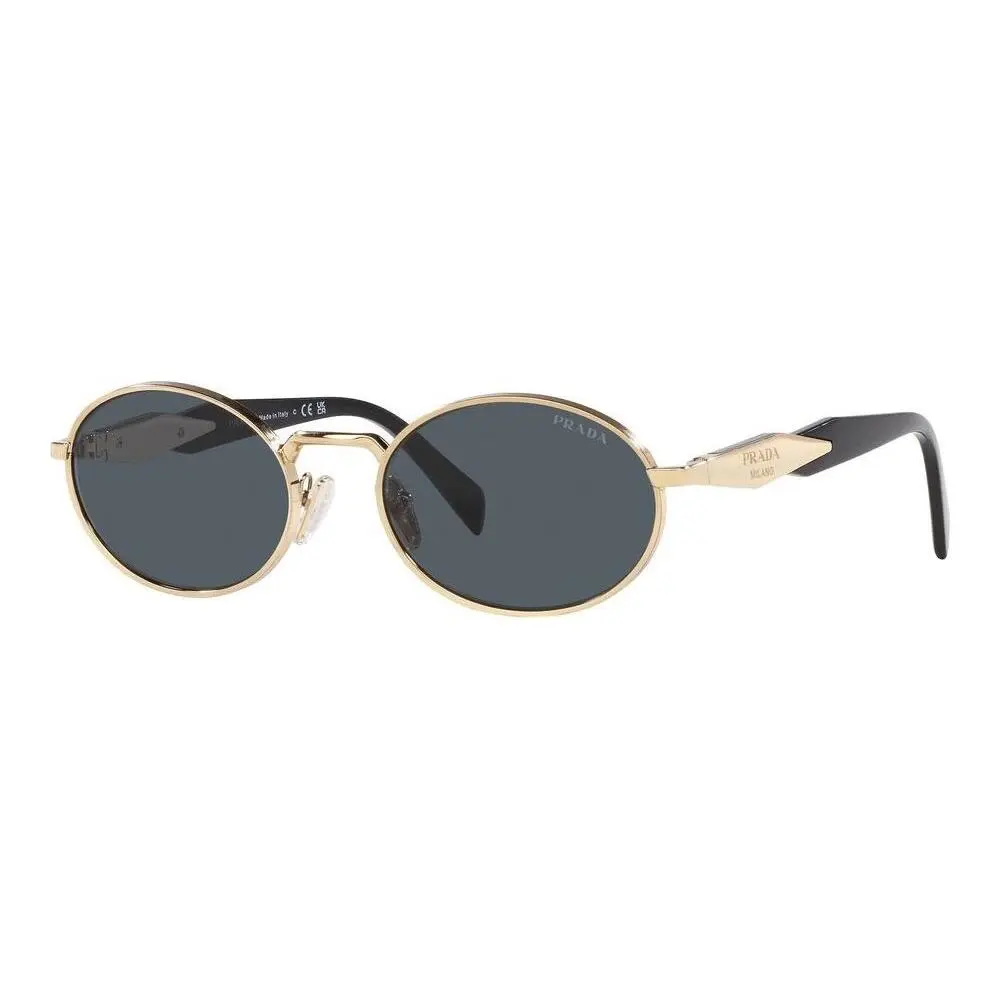 Prada PR 65ZS ZVN09T Gold Black Blue Grey Lenses Sunglasses