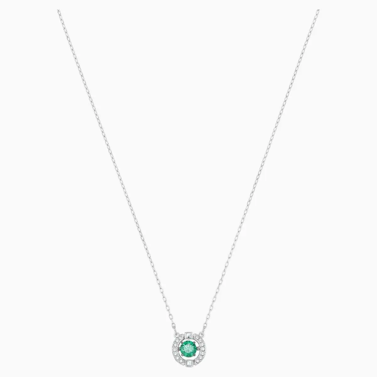 Swarovski Jewelry Sparkling Dance Necklace Green Rhodium -5496308