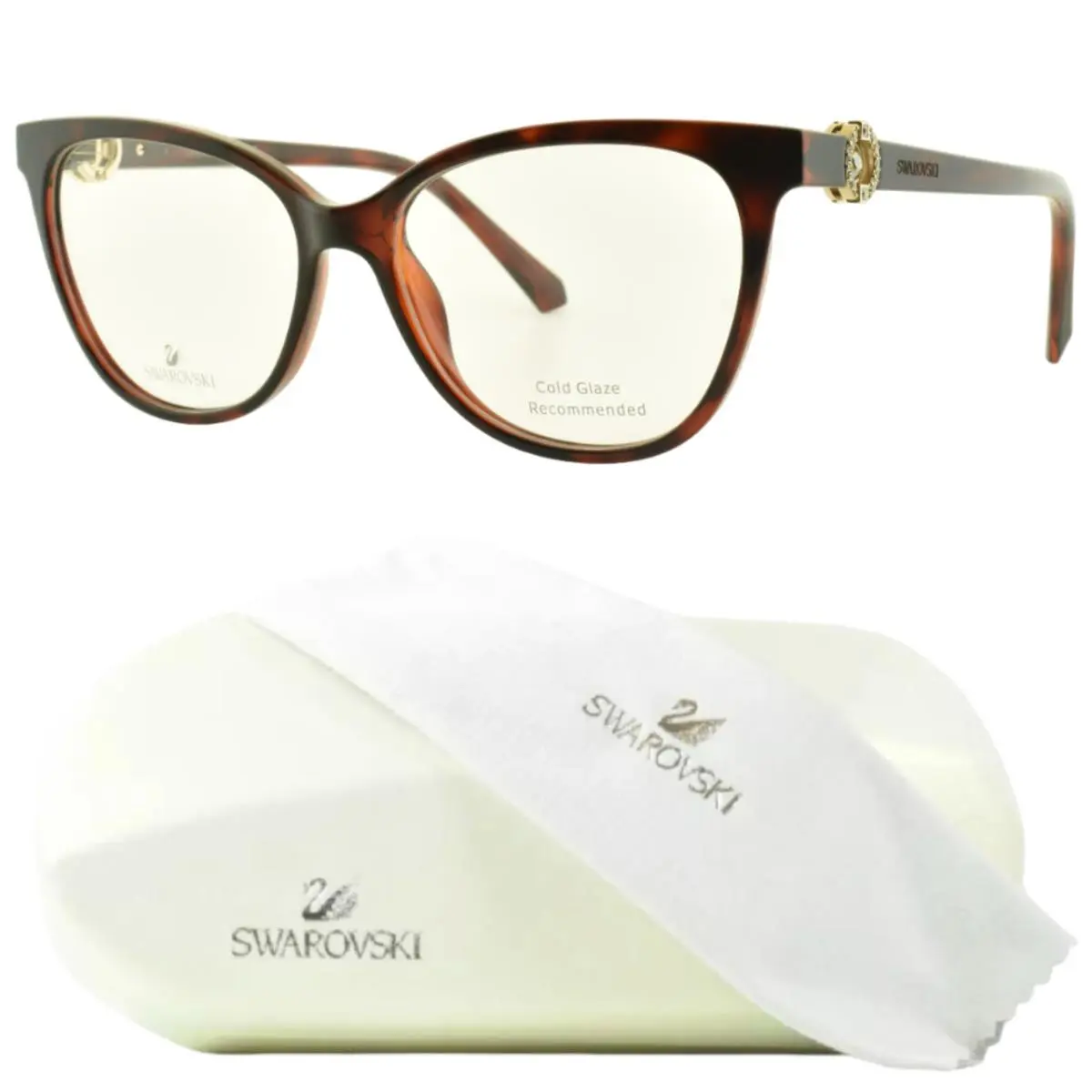 Swarovski SK5254 052 Tortoiseshell Cat Eye Full Rim Womens Optical Frame
