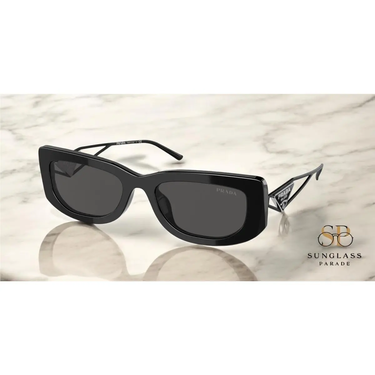 Prada PR 14YS 1AB5S0 Black Dark Grey 53 mm Women`s Sunglasses