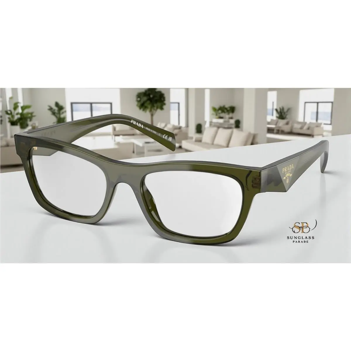 Prada PR B01V 19Z1O1 Transparent Bottle Demo Lens 54 mm Women`s Eyeglasses