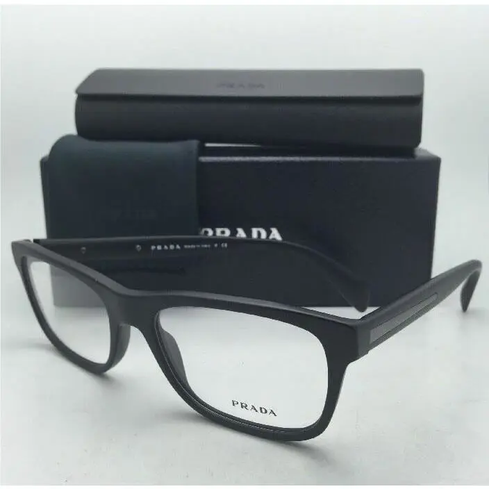 Prada Eyeglasses Vpr 19P 1BO-1O1 53-18 140 Matte Black Frame W/spring Hinges