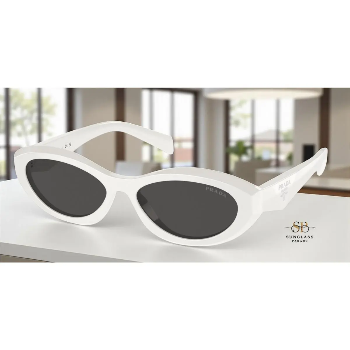 Prada PR 26ZS 17K08Z Black Talc Dark Grey 55 mm Women`s Sunglasses