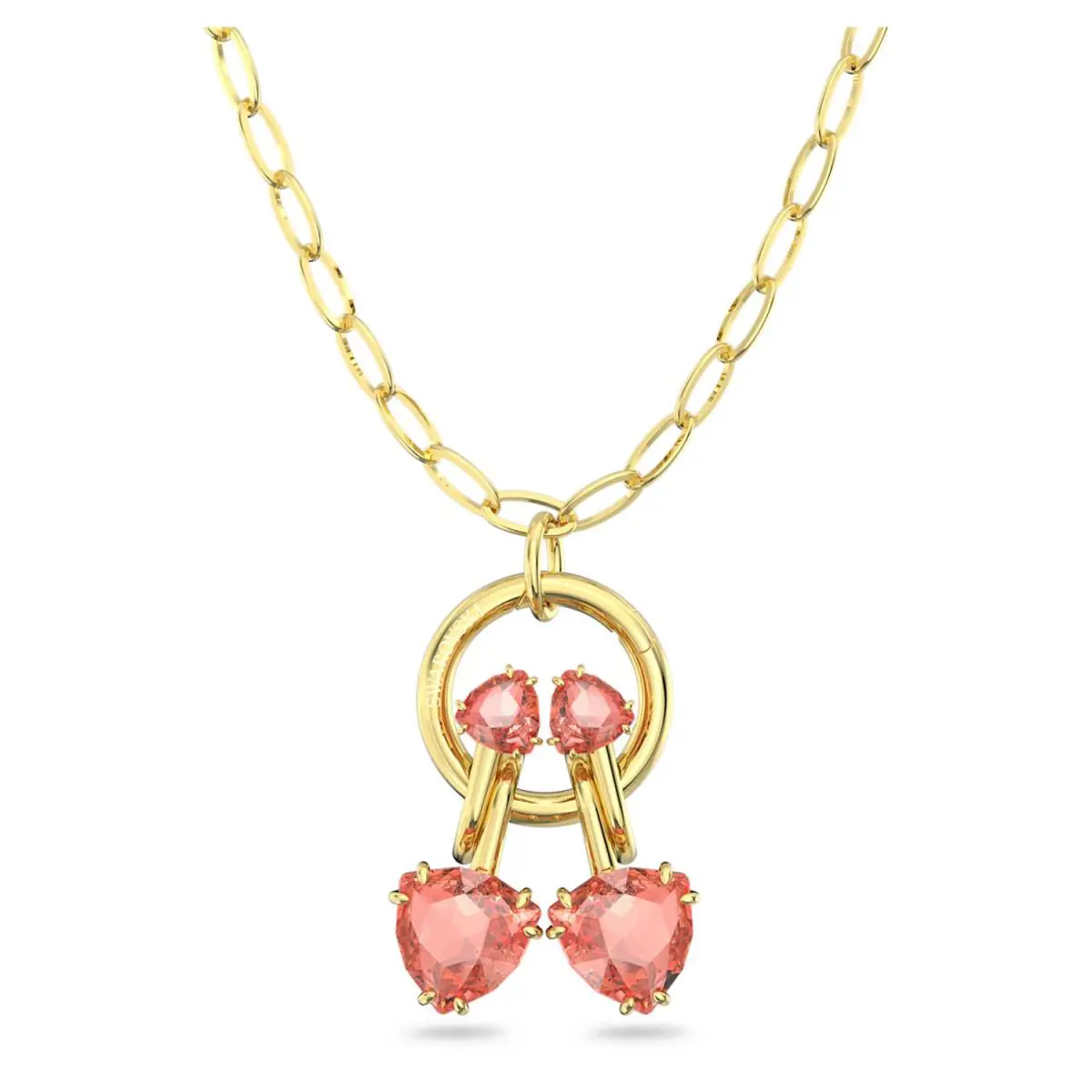 Pod Jewelry Pink Crystals in Gold Plated Metal by Swarovski
