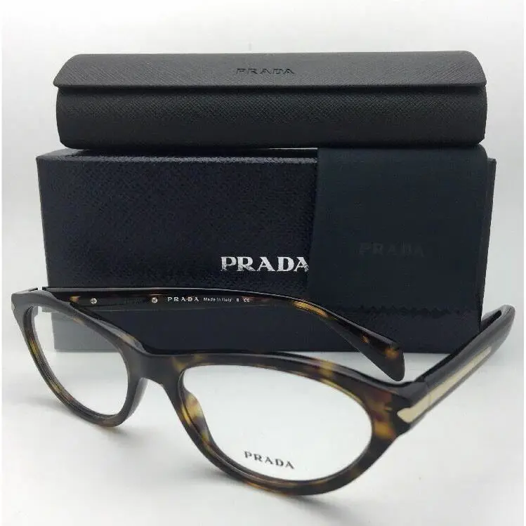 Prada Eyeglasses Vpr 18P 2AU-1O1 54-17 135 Tortoise Havana Cat-eye Frames