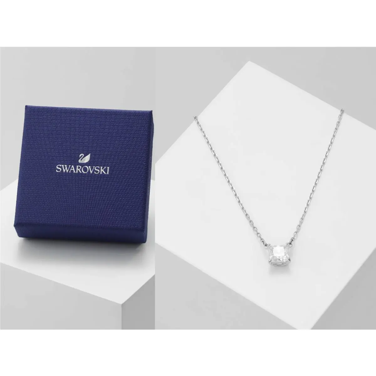 in Gift Box Swarovski 5510696 Rhodium Crystal Timeless Necklace