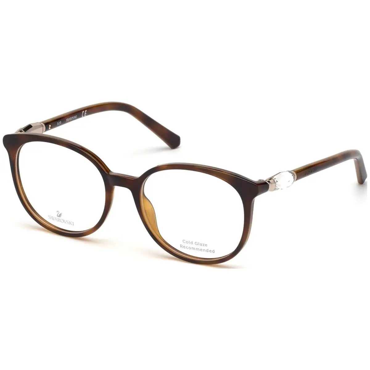 Swarovski SK5310 052 Eyeglasses Dark Havana Frame 52mm - Frame: Dark Havana