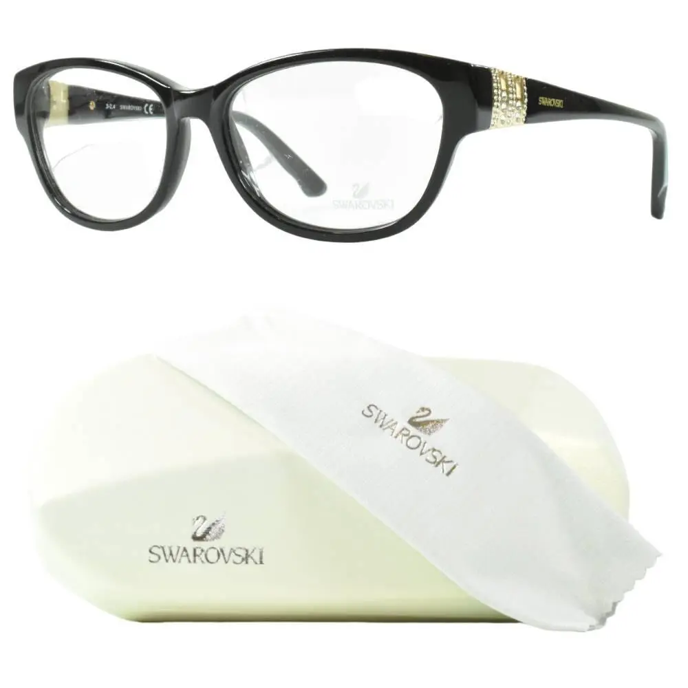 Swarovski Dawn SW 5096 001 Womens Full Rim Cat Eye Black Optical Frame