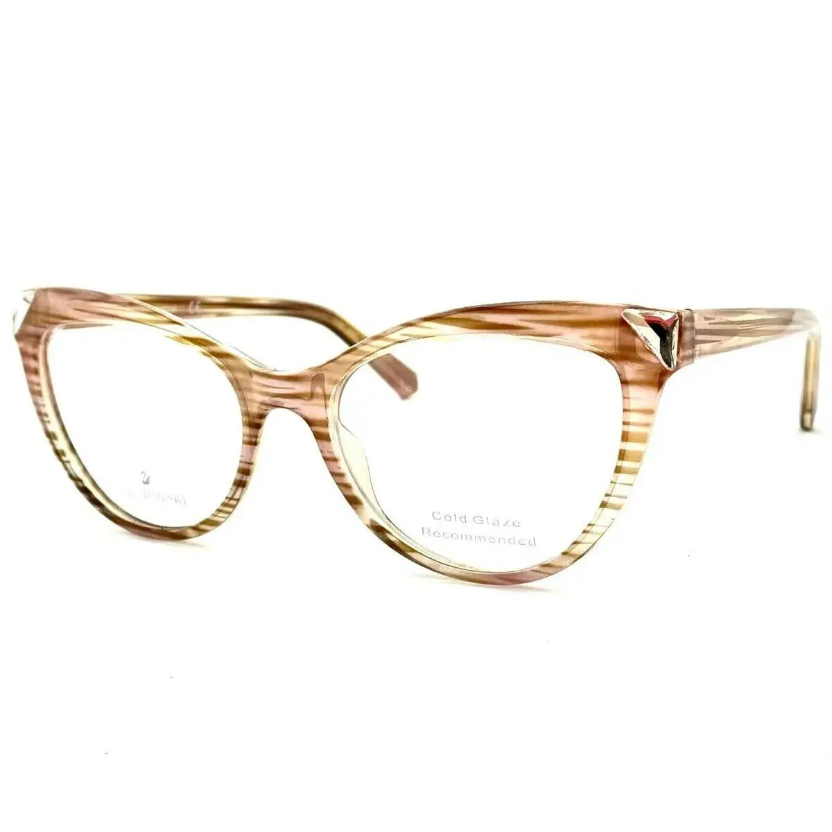 Swarovski SK5268 Brown 074 Plastic Cat Eye Eyeglass Frame 51-17-140 SW5268