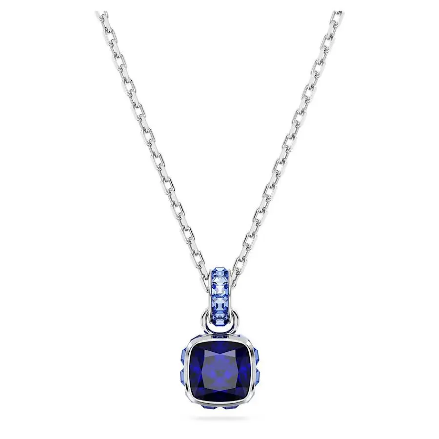 Birthstone Pendant September Blue Rhs Elegant Jewelry Accessory by Swarovski