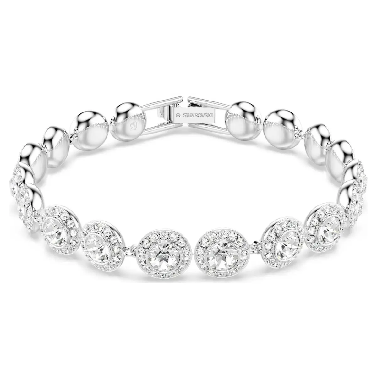 Swarovski Una Angelic Tennis Bracelet Round Cut White Rhodium Plated 5682279