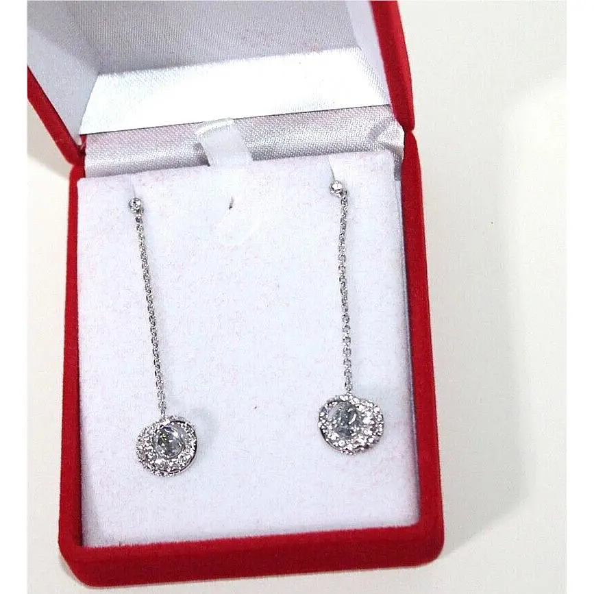 Swarovski Earrings Silver Tone Rhodium Generation Drop Post Ladies