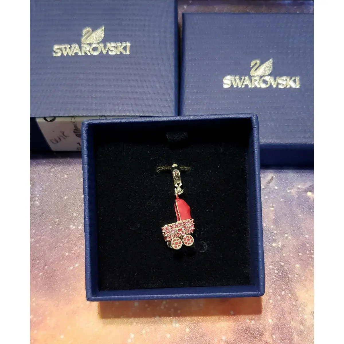 Swarovski Baby Carriage Girl Charm Crystal Jewelry - 1109765
