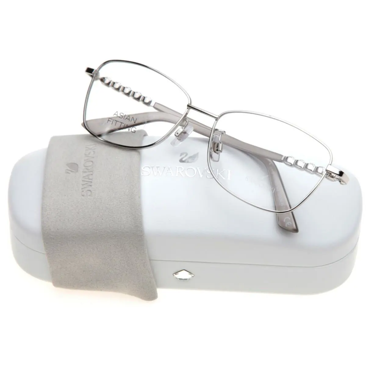 Swarovski Dahlia SW 4109 016 Silver Eyeglasses Glasses 57-16-140 B39mm Italy