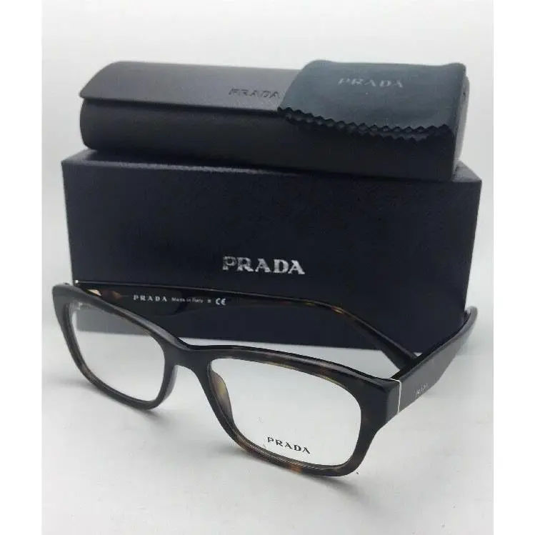 Prada Eyeglasses Vpr 24R 2AU-1O1 52-16 140 Tortoise Havana Cat Eye Frames