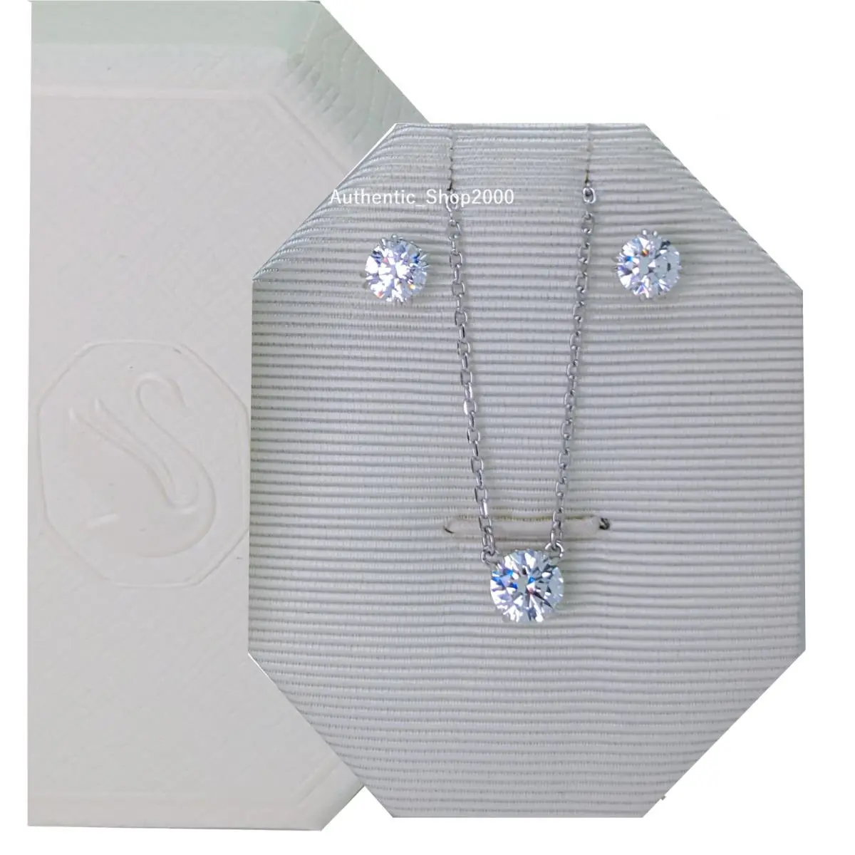 White Brilliant Crystals Necklace + Earrings Gift Set 5647663 by Swarovski