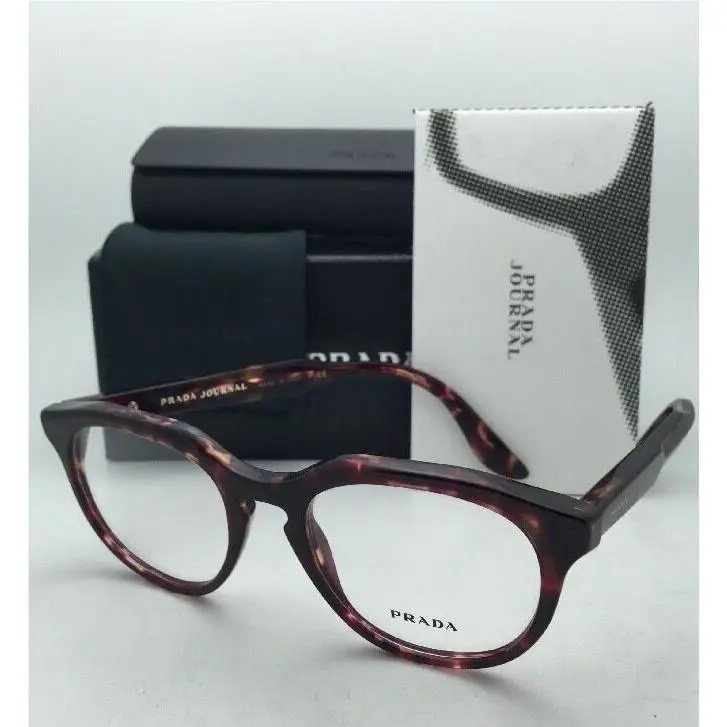 Prada Journal Eyeglasses Vpr 13S UBO-1O1 48-18 Brown Havana Violet Frames