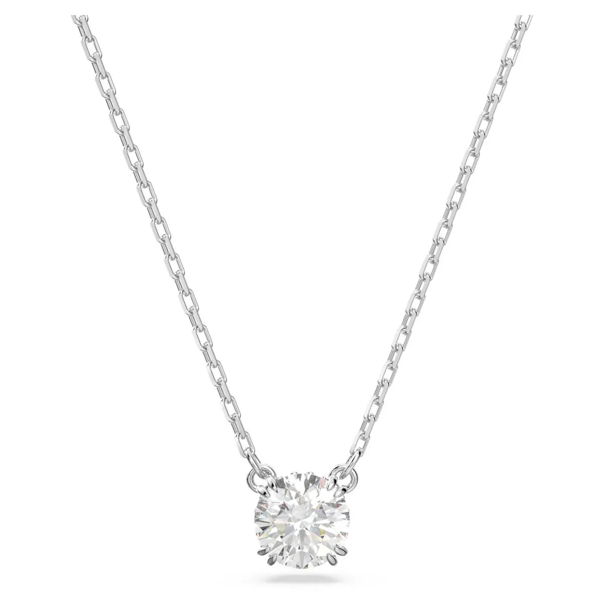 Stilla Pendant Necklace Round Cut White Rhodium Plated 5636706 by Swarovski