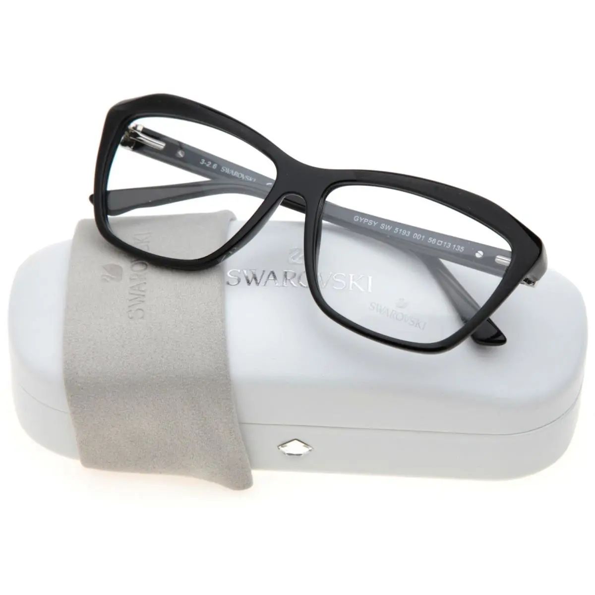Swarovski Gypsy SW 5193 001 Shiny Black Eyeglasses Glasses 56-13-135mm Italy
