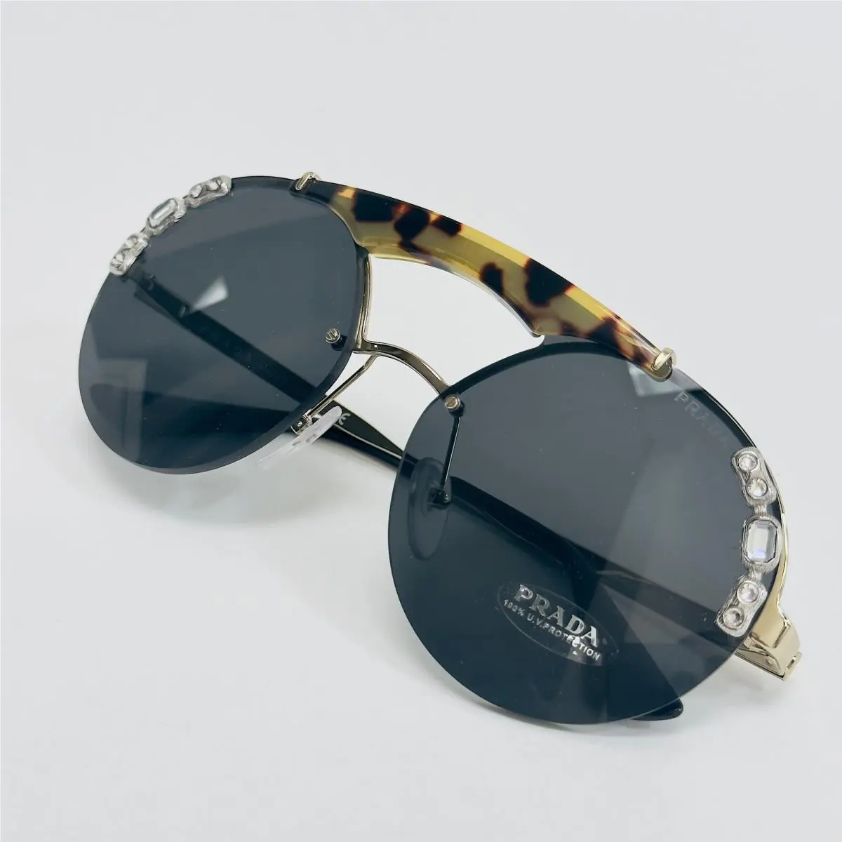 Prada Studded Sunglasses Prada Absolute Ornate Square Studded Sunglasses main image 3