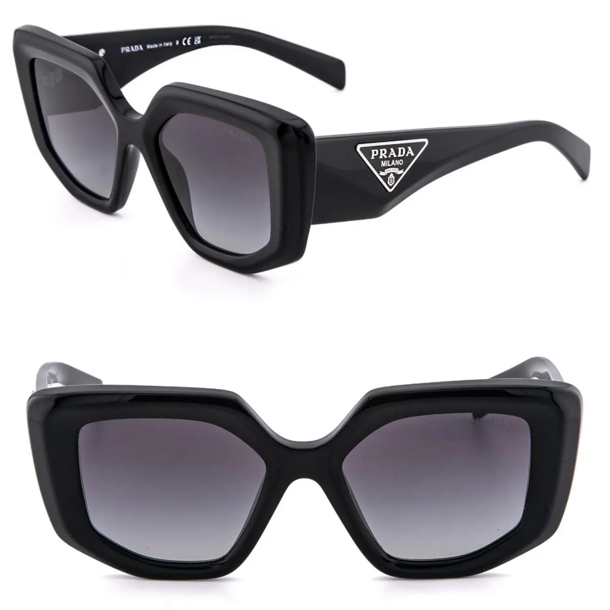 Symbole Black Triangle Logo PR14ZS 14ZS Fashion Sunglasses 14Z by Prada