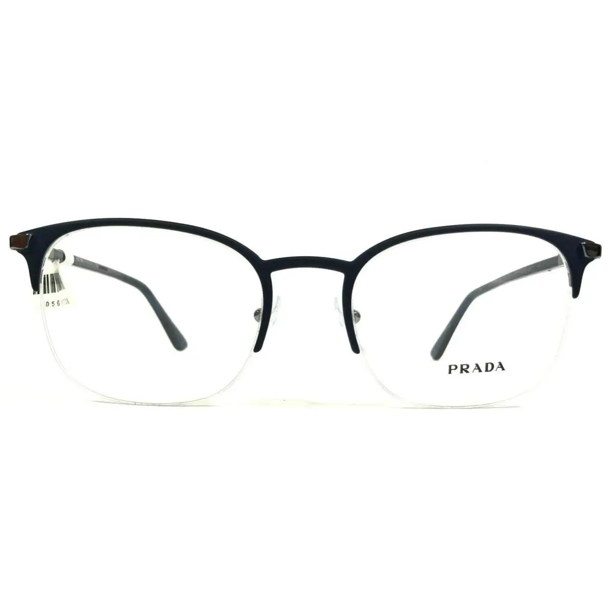 Prada Eyeglasses Frames VPR57Y 02N-1O1 Matte Blue Silver Panto 52-20-145