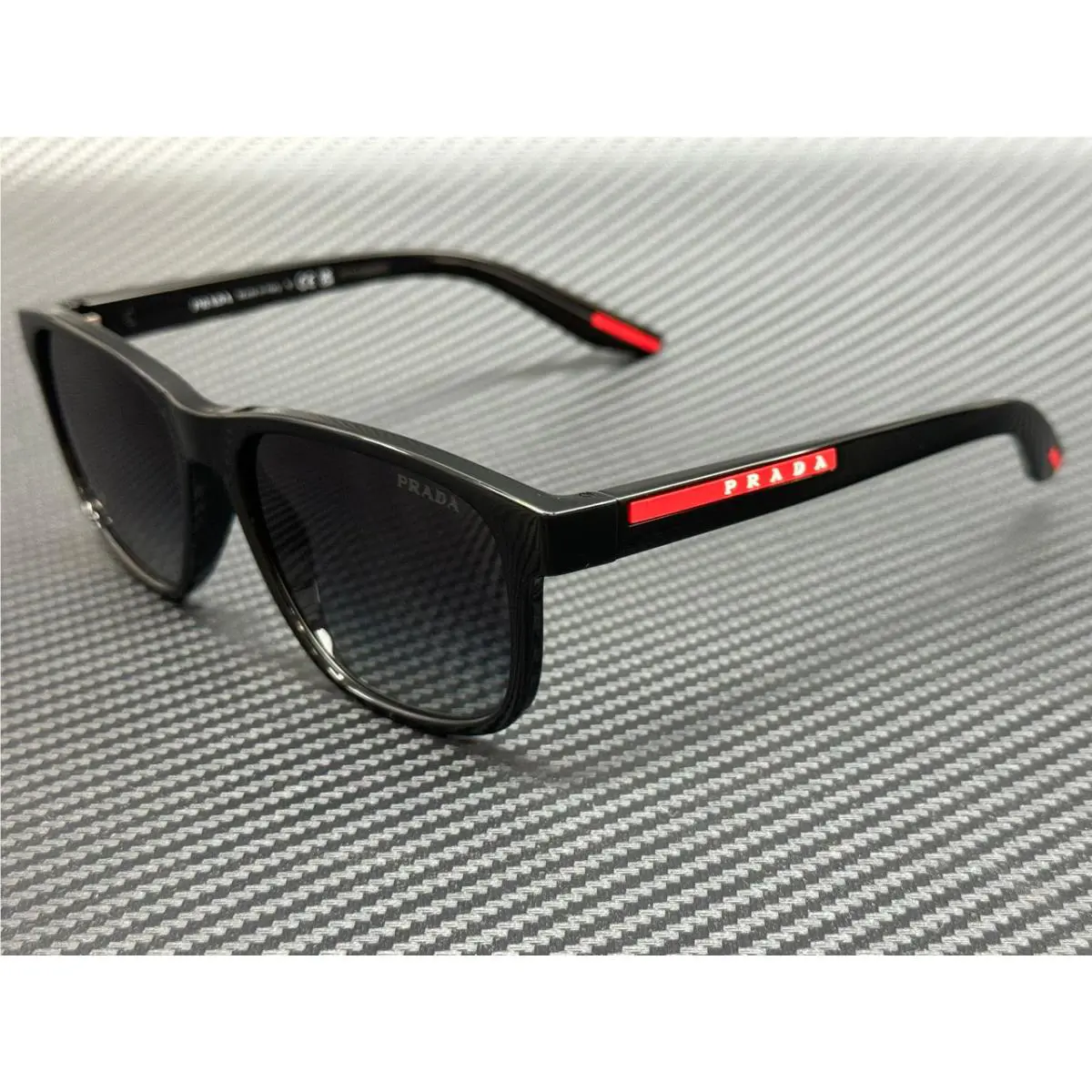 Prada Linea Rossa PS 06YS 1AB09U Black Grey Gradient Men`s 56 mm Sunglasses