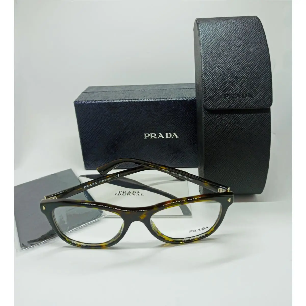Prada Eyeglasses RX VPR05R 2AU 1O1 51-17-140 Tortoise Green Frame Demo
